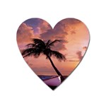 Sunset At The Beach Magnet (Heart) Front