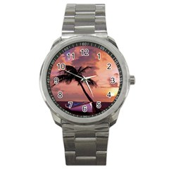 Sunset At The Beach Sport Metal Watch by StuffOrSomething