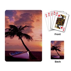 Sunset At The Beach Playing Cards Single Design