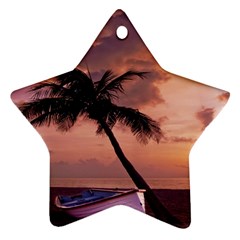 Sunset At The Beach Star Ornament (two Sides) by StuffOrSomething