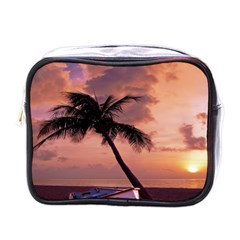 Sunset At The Beach Mini Travel Toiletry Bag (one Side)