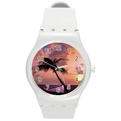 Sunset At The Beach Plastic Sport Watch (medium) by StuffOrSomething