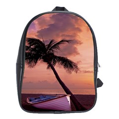 Sunset At The Beach School Bag (xl) by StuffOrSomething