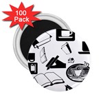 Books And Coffee 2.25  Button Magnet (100 pack) Front