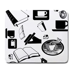 Books And Coffee Large Mouse Pad (rectangle) by StuffOrSomething