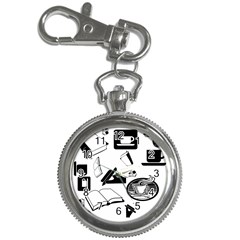 Books And Coffee Key Chain Watch by StuffOrSomething