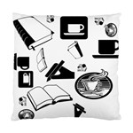 Books And Coffee Cushion Case (Two Sided)  Front