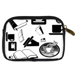 Books And Coffee Digital Camera Leather Case Back