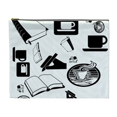 Books And Coffee Cosmetic Bag (xl) by StuffOrSomething