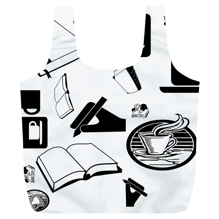 Books And Coffee Reusable Bag (XL)