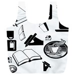 Books And Coffee Reusable Bag (XL) Back