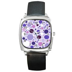 Passion For Purple Square Leather Watch by StuffOrSomething