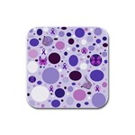 Purple Awareness Dots Drink Coasters 4 Pack (Square) Front