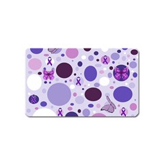 Purple Awareness Dots Magnet (name Card) by FunWithFibro