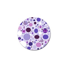 Purple Awareness Dots Golf Ball Marker 4 Pack by FunWithFibro