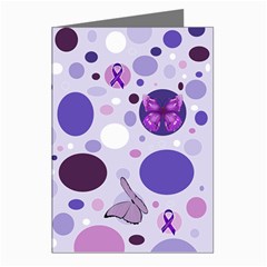 Purple Awareness Dots Greeting Card (8 Pack) by FunWithFibro