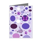 Purple Awareness Dots Mini Greeting Card Left