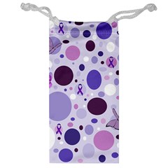 Purple Awareness Dots Jewelry Bag by FunWithFibro