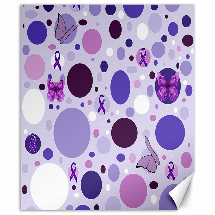 Purple Awareness Dots Canvas 20  x 24  (Unframed)