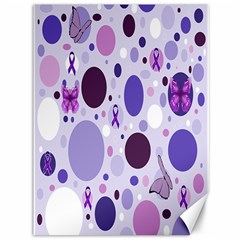 Purple Awareness Dots Canvas 36  X 48  (unframed) by FunWithFibro