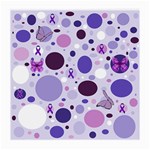 Purple Awareness Dots Glasses Cloth (Medium) Front