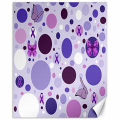 Purple Awareness Dots Canvas 11  X 14  (unframed) by FunWithFibro