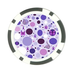 Purple Awareness Dots Poker Chip by FunWithFibro