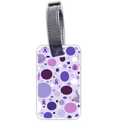 Purple Awareness Dots Luggage Tag (two Sides) by FunWithFibro