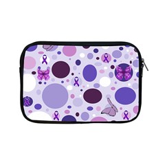 Purple Awareness Dots Apple Ipad Mini Zippered Sleeve by FunWithFibro