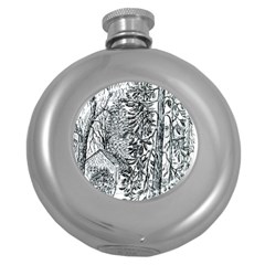  castle Yard In Winter  By Ave Hurley Of Artrevu   Hip Flask (5 Oz) by ArtRave2