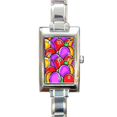 Colored Easter Eggs Rectangular Italian Charm Watch by StuffOrSomething