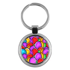 Colored Easter Eggs Key Chain (round) by StuffOrSomething