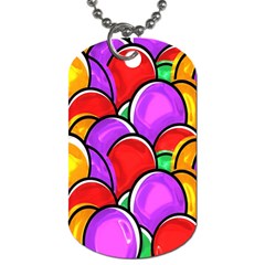 Colored Easter Eggs Dog Tag (two-sided)  by StuffOrSomething