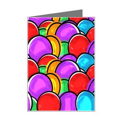 Colored Easter Eggs Mini Greeting Card