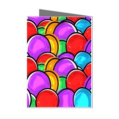 Colored Easter Eggs Mini Greeting Card (8 Pack)