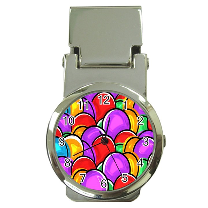 Colored Easter Eggs Money Clip with Watch