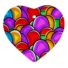 Colored Easter Eggs Heart Ornament (two Sides) by StuffOrSomething