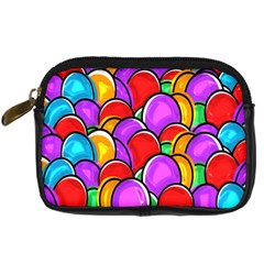 Colored Easter Eggs Digital Camera Leather Case by StuffOrSomething