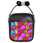 Colored Easter Eggs Girl s Sling Bag Front