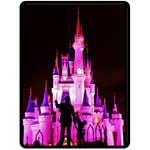 Walt Disney & Mickey Mouse with Cinderella s Castle Fleece Blanket (Extra Large) 80 x60  Blanket Front