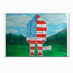 Painted Flag Big Foot Aust Postcard 4 x 6  (10 Pack) by creationtruth