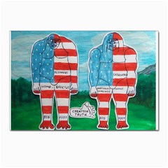 2 Painted U,s,a,flag Big Foots Postcard 4 x 6  (10 Pack)