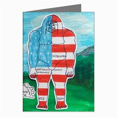 2 Painted U,s,a,flag Big Foots Greeting Card (8 Pack) by creationtruth