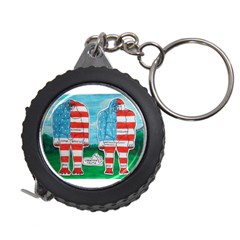 2 Painted U,s,a,flag Big Foots Measuring Tape