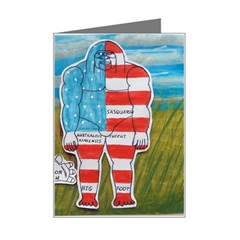 2 Painted Flag Big Foots Everglade Mini Greeting Card