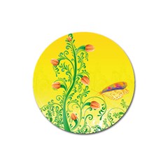 Whimsical Tulips Magnet 3  (round) by StuffOrSomething