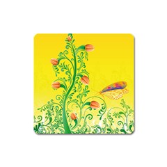 Whimsical Tulips Magnet (square) by StuffOrSomething