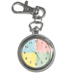 Pastel Textured Squares Key Chain Watch by StuffOrSomething