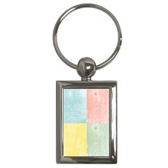 Pastel Textured Squares Key Chain (rectangle) by StuffOrSomething