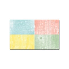 Pastel Textured Squares Sticker (rectangle) by StuffOrSomething